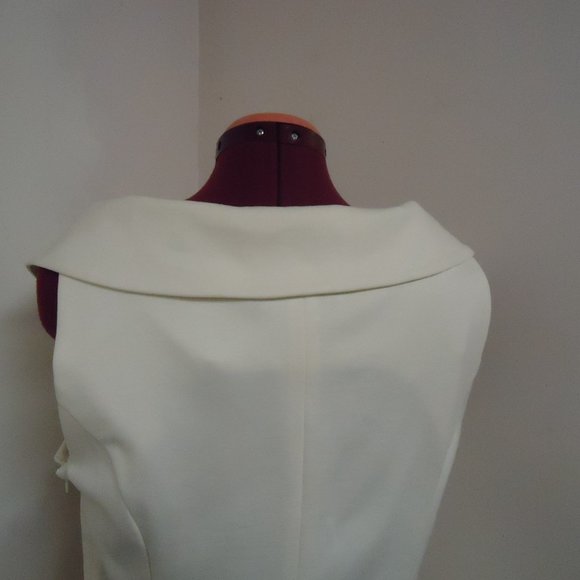 Eden Court Size 6 Cream Cowl Neck Midi Length Dress - Picture 5 of 8